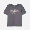 T-Shirt - Frontprint - dunkelgrau