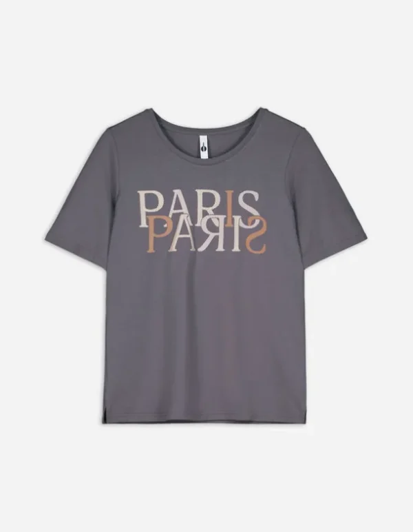 T-Shirt - Frontprint - dunkelgrau