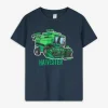 T-Shirt - Frontprint - dunkelblau