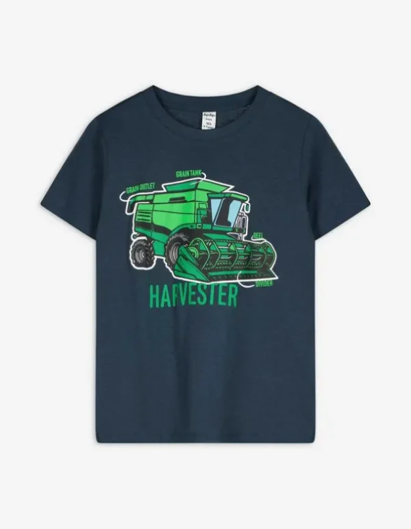 T-Shirt - Frontprint - dunkelblau