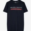 T-Shirt - Frontprint - dunkelblau