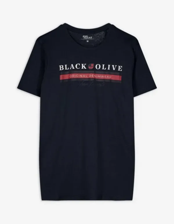T-Shirt - Frontprint - dunkelblau