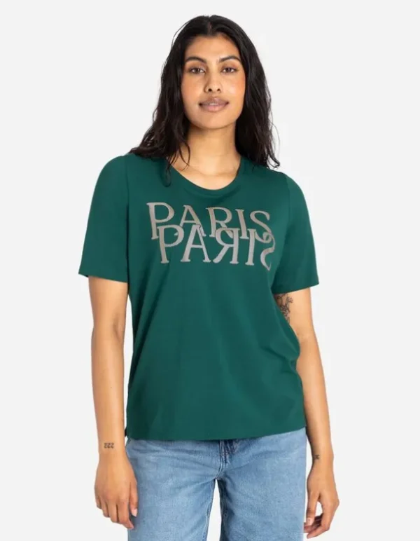 T-Shirt - Frontprint - dunkelgrün