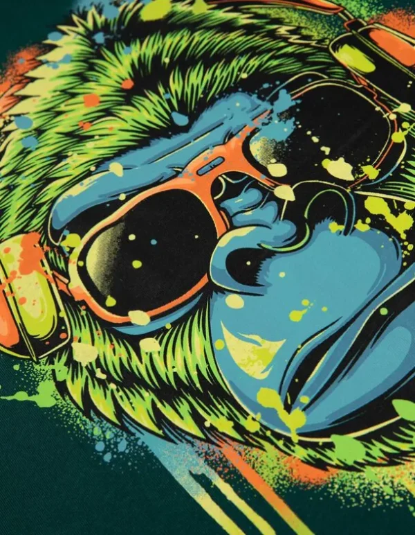 T-Shirt - Frontprint - dunkelgrün