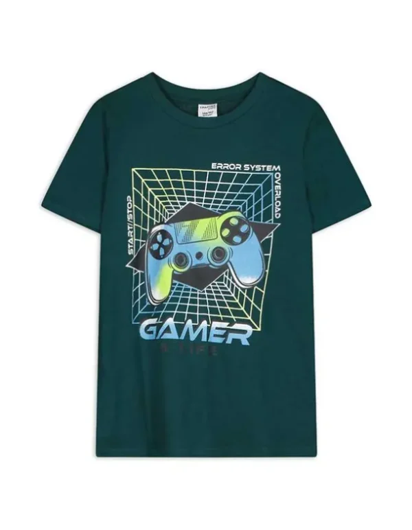 T-Shirt - Frontprint - dunkelgrün