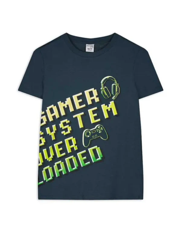 T-Shirt - Frontprint - dunkelblau