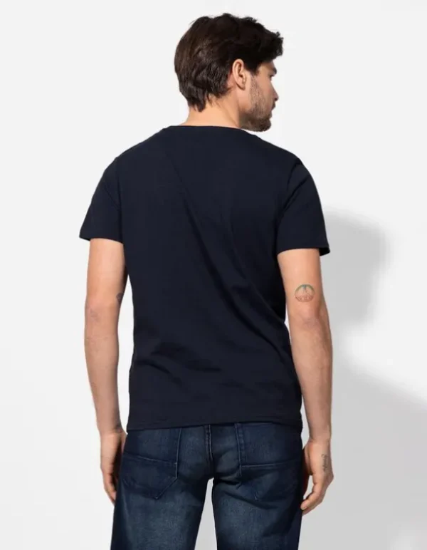 T-Shirt - Frontprint - dunkelblau