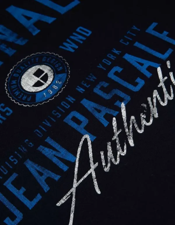 T-Shirt - Frontprint - dunkelblau