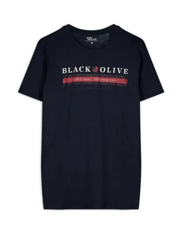 T-Shirt - Frontprint - dunkelblau