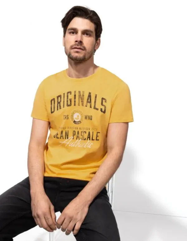 T-Shirt - Frontprint - gelb