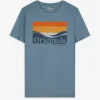 T-Shirt - Frontprint - hellblau