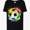 T-Shirt - Frontprint - schwarz