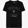T-Shirt - Frontprint - schwarz