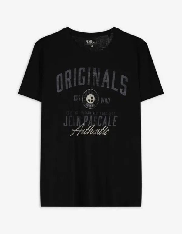 T-Shirt - Frontprint - schwarz