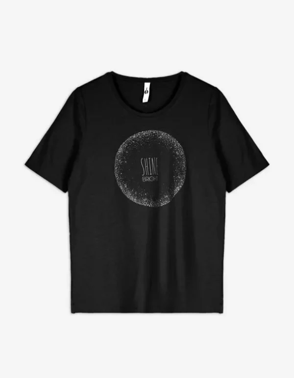 T-Shirt - Frontprint - schwarz