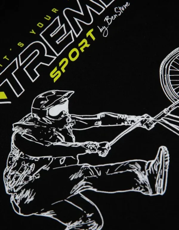 T-Shirt - Frontprint - schwarz