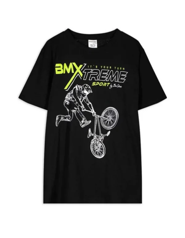 T-Shirt - Frontprint - schwarz