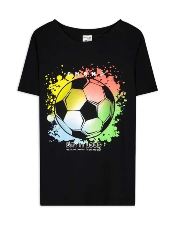 T-Shirt - Frontprint - schwarz
