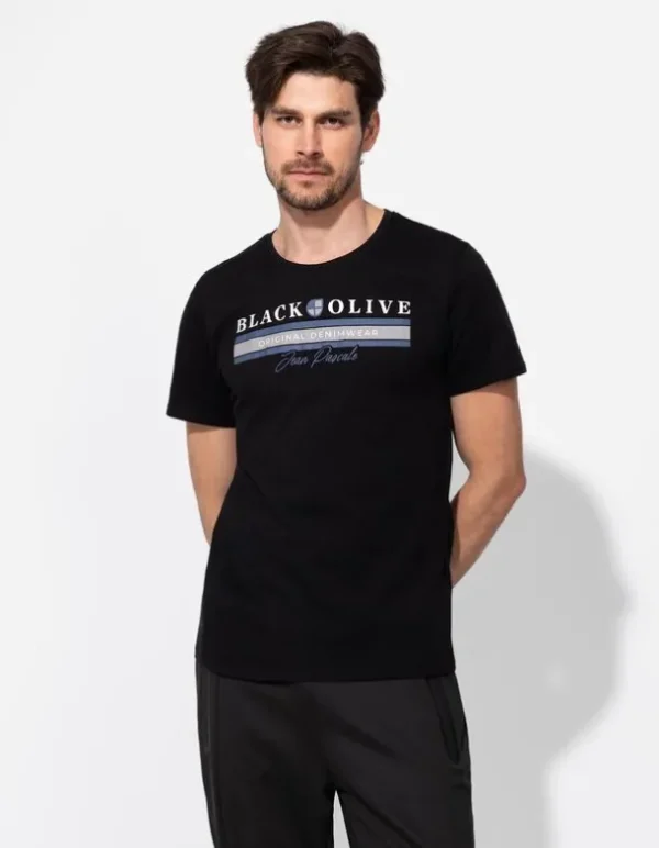 T-Shirt - Frontprint - schwarz