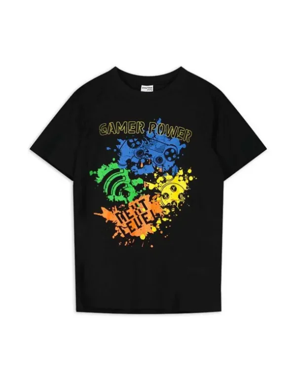 T-Shirt - Frontprint - schwarz