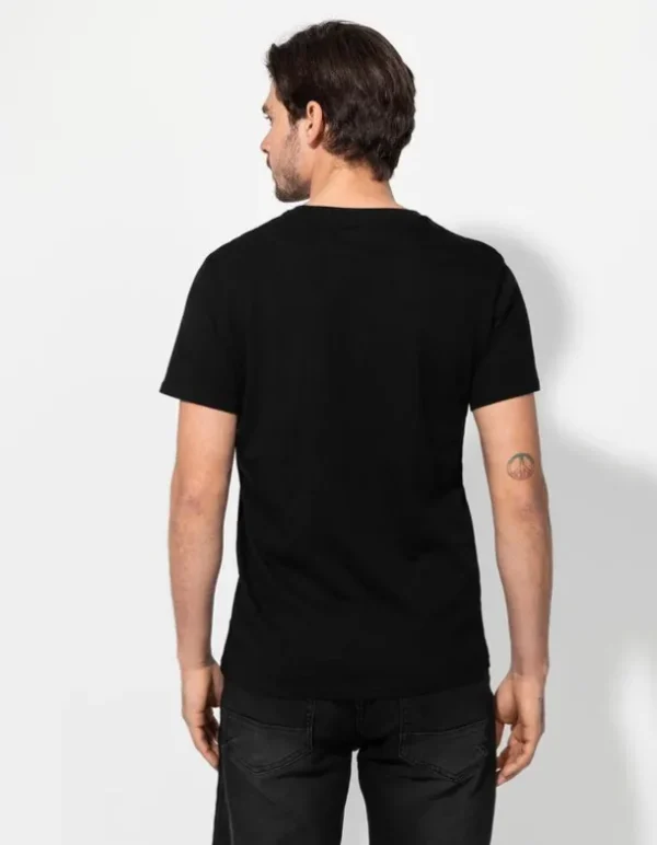 T-Shirt - Frontprint - schwarz