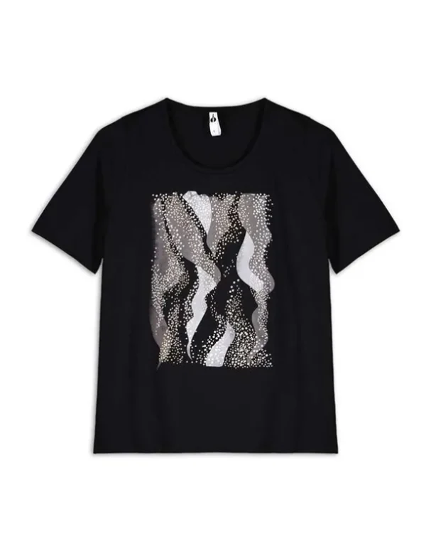 T-Shirt - Frontprint - schwarz