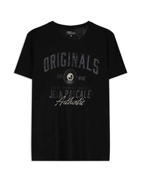 T-Shirt - Frontprint - schwarz