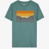 T-Shirt - Frontprint - türkis
