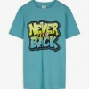 T-Shirt - Frontprint - türkis