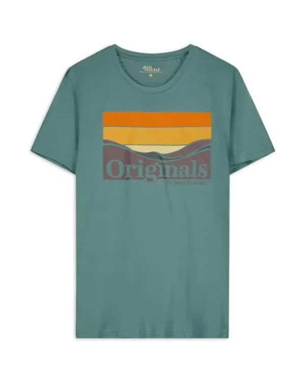 T-Shirt - Frontprint - türkis