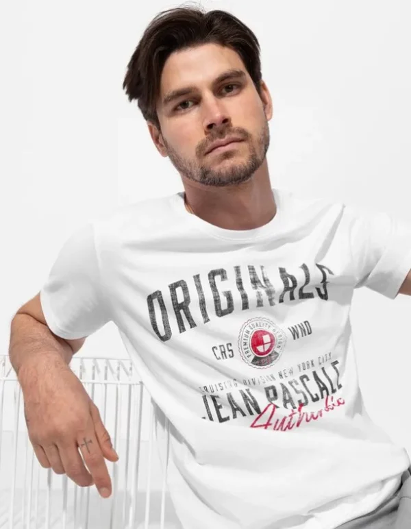 T-Shirt - Frontprint - weiß