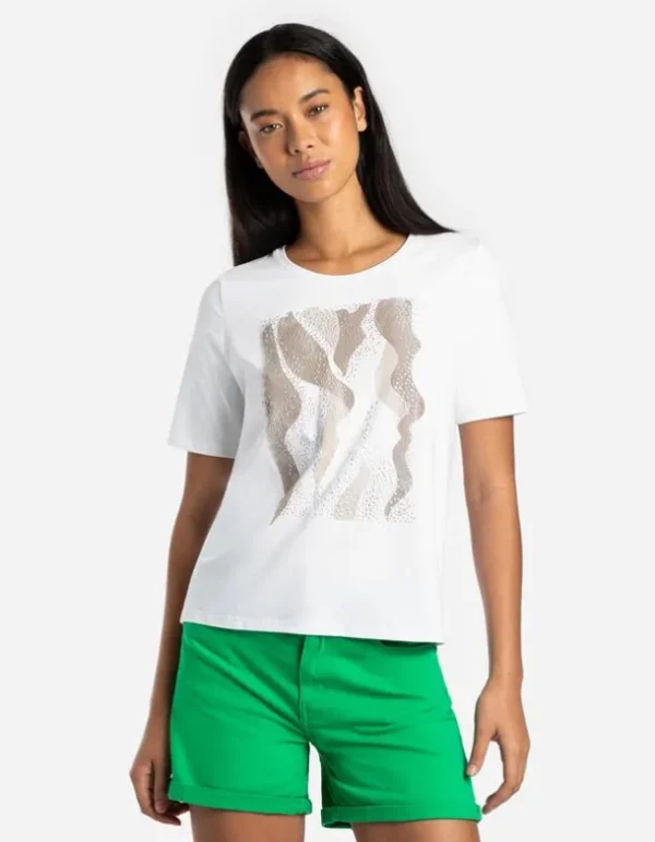 T-Shirt - Frontprint - weiß