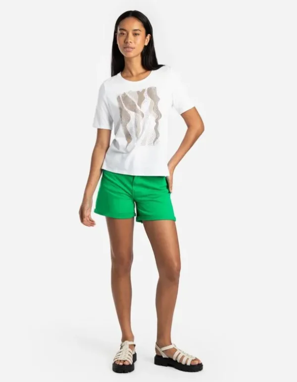 T-Shirt - Frontprint - weiß