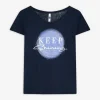 T-Shirt - Glitzerprint - dunkelblau