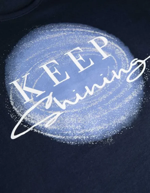 T-Shirt - Glitzerprint - dunkelblau