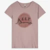 T-Shirt - Glitzerprint - lila