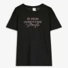 T-Shirt - Glitzerprint - schwarz