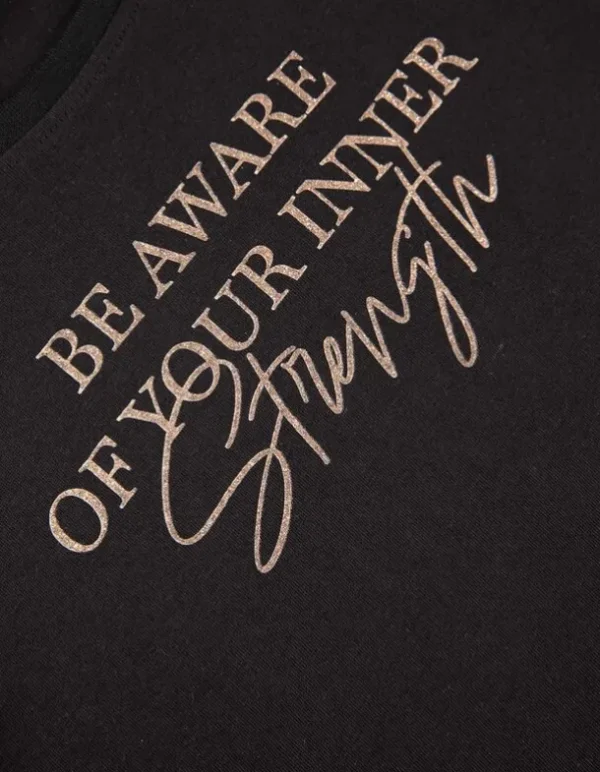 T-Shirt - Glitzerprint - schwarz