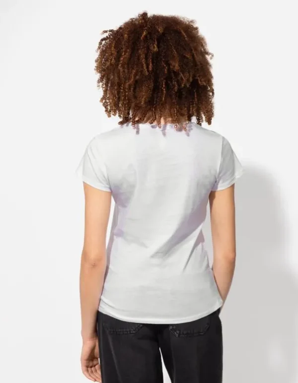 T-Shirt - Glitzerprint - weiß