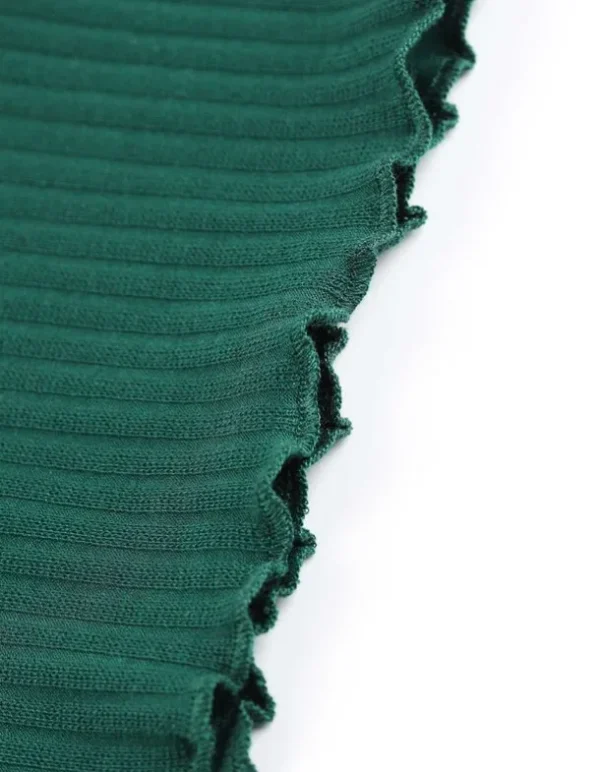 T-Shirt - Muschelsaum - dunkelgrün