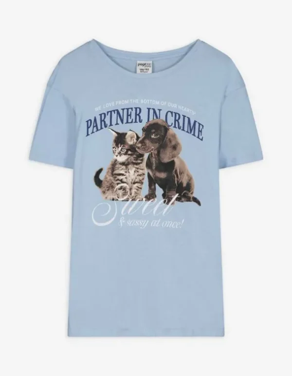 T-Shirt - Print - hellblau