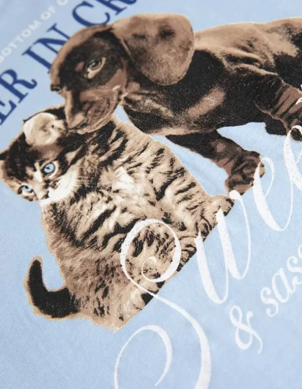T-Shirt - Print - hellblau