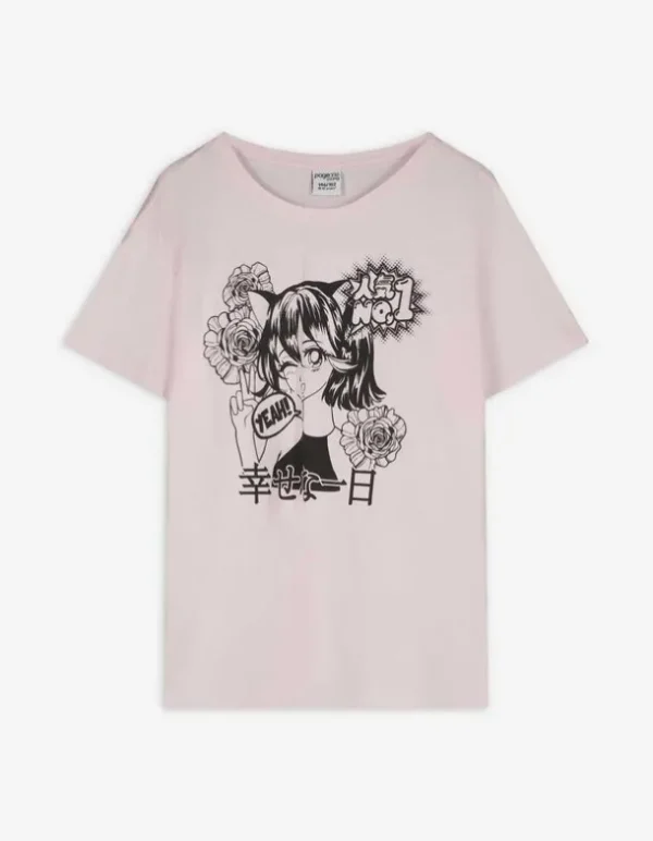 T-Shirt - Print - rosa