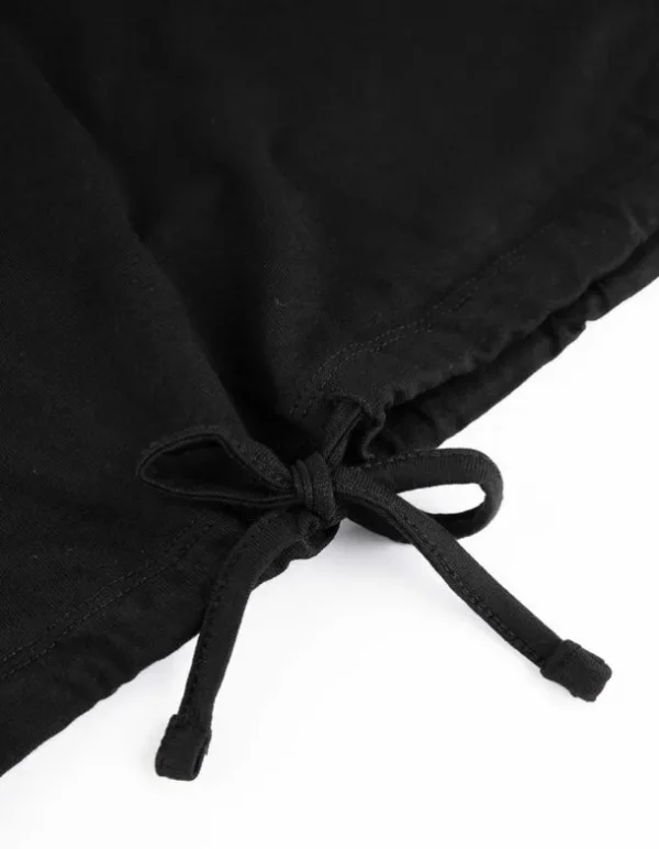 T-Shirt - Regulierbarer Saum - schwarz