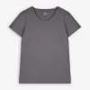 T-Shirt - Rundhals-Ausschnitt - dunkelgrau