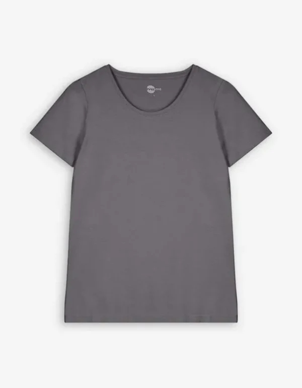 T-Shirt - Rundhals-Ausschnitt - dunkelgrau
