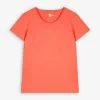 T-Shirt - Rundhals-Ausschnitt - hellrot