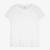 T-Shirt - Rundhals-Ausschnitt - weiß