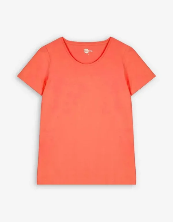 T-Shirt - Rundhals-Ausschnitt - hellrot