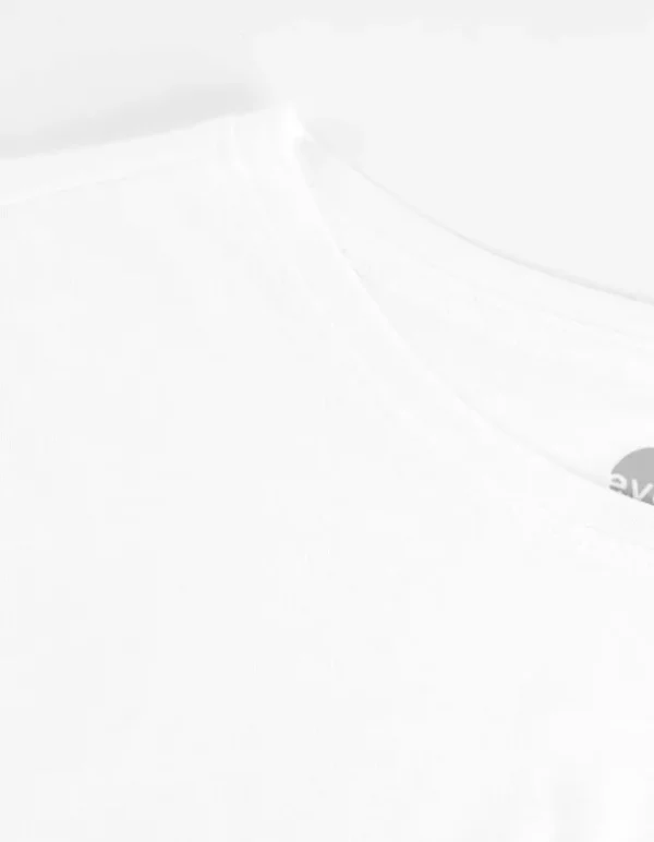 T-Shirt - Rundhals-Ausschnitt - weiß